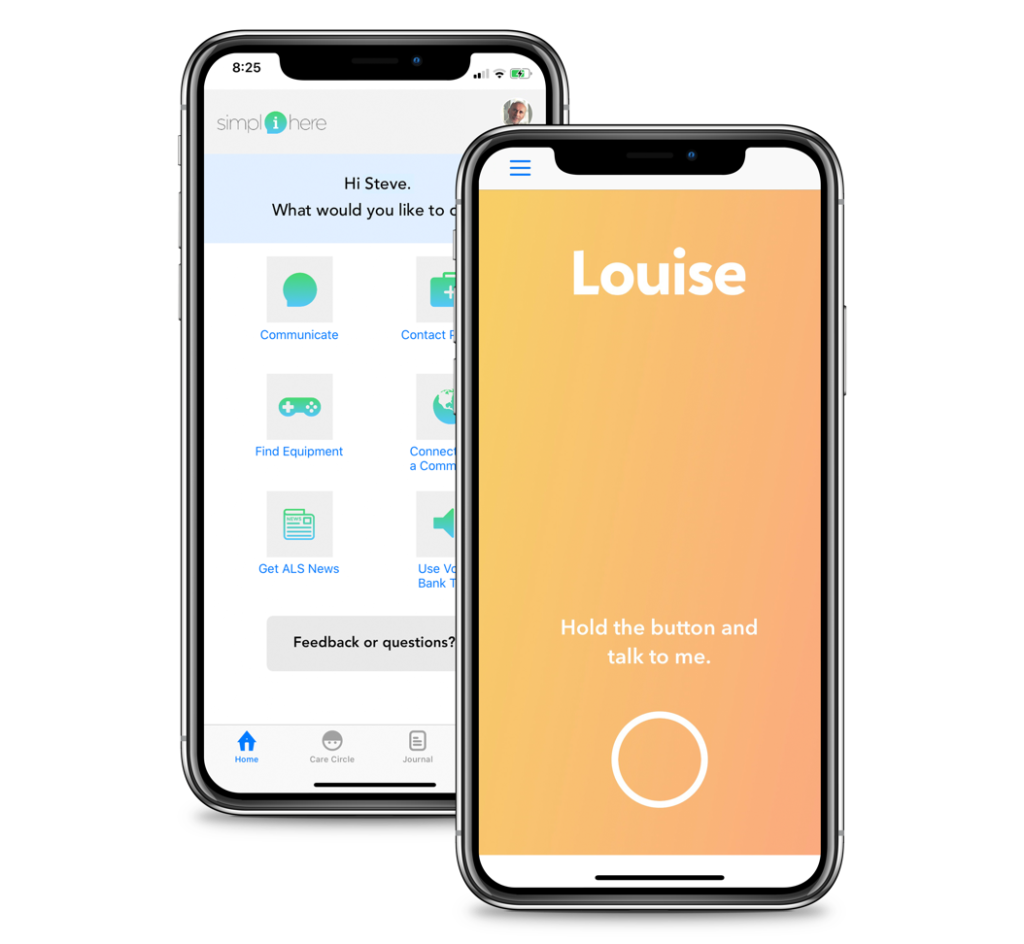 SimpliHere App with Louise Voice Assistant