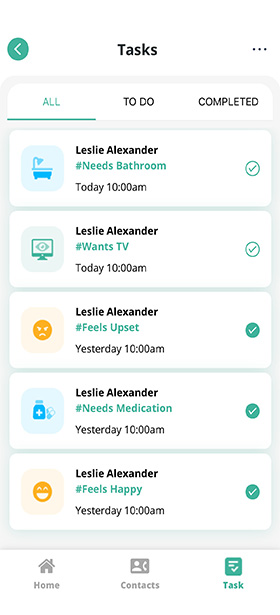 SimpliHere Task screen