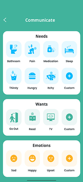 SimpliHere Patient Communication screen