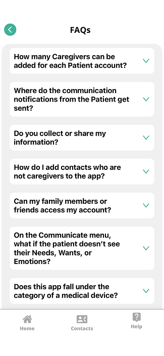 FAQs SimpliHere FAQs Screen