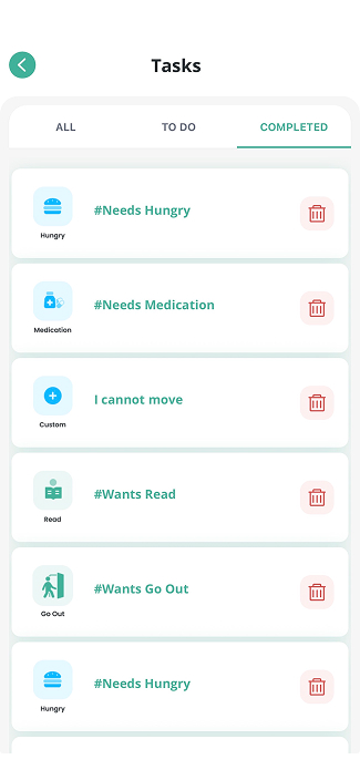 SimpliHere Task Tracking Screen